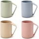 thumbnail image 1 of eoocvt - 4 vasos de plástico biodegradables de paja de trigo, ecológicos y saludables, para agua, café, leche, zumo y té (1 unidad, 13.5 oz) (4 tazas), 1 of 8