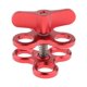 thumbnail image 5 of Abrazadera De Bola Triple Soporte De Brazo Subacuático De 3 Orificios Para Sistema De Brazo De Luz De Buceo Rojo, 5 of 5