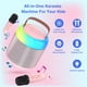 thumbnail image 2 of Máquina de karaoke para niños con 2 micrófonos inalámbricos, mini altavoz para fiestas con luces LED para regalos de fiesta para niños, 2 of 8