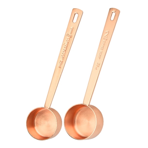 Juego de cucharas medidoras para café: 1 cucharada (15 ml) y 2 cucharadas (30 ml) - Cuchara medidora de café de acero inoxidable - Paquete de 2