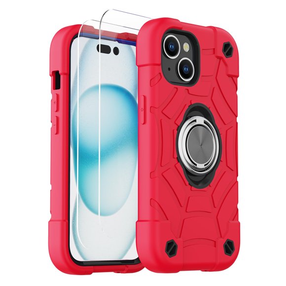 Funda KCJ para iPhone 15/14 Plus de 6.7" + Protectores