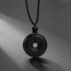 thumbnail image 1 of Handmade Braided Necklace with Natural Stone Peace Buckle - Adjustable and Stylish, 1 of 5