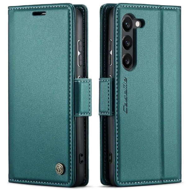 CaseMe tipo cartera Samsung Galaxy S23 con cierre magnético, RFID, tarjetero, soporte, carga inalámbrica