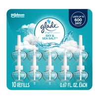 Refrescos Glade Plugins Para Ambientador, Sal Marina Y Celeste, 20 Ml X 10