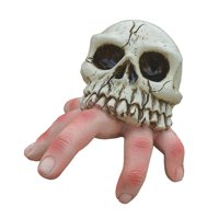 Bothyi - Calavera Dedo Escultura Mano Halloween Hogar Oficina Decoración Calavera Dedo Ornamento