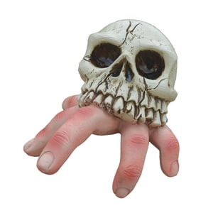 Bothyi - Calavera Dedo Escultura Mano Halloween Hogar Oficina Decoración Calavera Dedo Ornamento