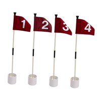 Magideal - 4X Palos De Bandera De Golf Bandera De Golf Y Taza Accesorios De Golf Portátiles Taza De Hoyo Con Mástil De Bandera Para Campo De Prácticas Interior Y
