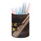 thumbnail image 1 of Bomberos-theme Cylinder Pen Holder Pencil Organizer with Flannel Lining PVC Leather Material Cardboard Base for study work 10*8CM, 1 of 6