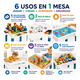 thumbnail image 2 of SET Mesa Didáctica Infantil 6-en-1 Creatividad, Construcción y Aprendizaje 197 Piezas, 2 of 10