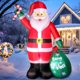 thumbnail image 1 of Papá Noel inflable navideño de 2,4 m con bolsa de regalo y caramelos, 1 of 6