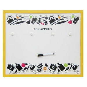 Vgo - Pizarra Plastica 40X50 Cm Kitchen Amarillo