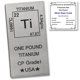 thumbnail image 1 of Pisapapeles de barra de titanio de 1 libra - diseño de química de titanio puro 999 con certificado de autenticidad (1 libra) de Mint State Gold, 1 of 4