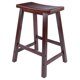 thumbnail image 1 of Taburete Winsome Satori con asiento de sillín, 24 cm, madera de nogal, 1 of 9