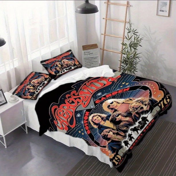 3pcs Aerosmith Duvet Cover Set - 2/3 Set of Bedding Soft Duvet Cover And 1/2 Pillowcase