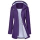 thumbnail image 1 of Gabardina impermeable LOMON con capucha larga, color morado, talla M, 1 of 6