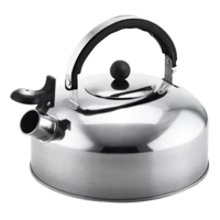 Genérico - Tetera De Acero Inoxidable Con Silbato De 3 Litros, Plateada
