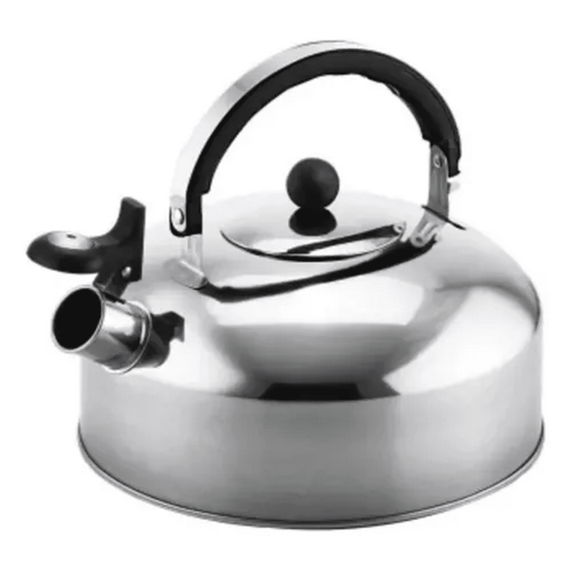 Genérico - Tetera De Acero Inoxidable Con Silbato De 3 Litros, Plateada