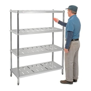 Prochef - Estante 4 Bandejas Perforadas 100X50X155 Cm. Acero Inox