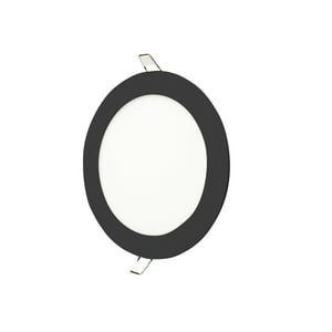 Embutido Led Redondo Daumer Marco Negro 18W Luz Neutra