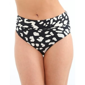 Samia - Bikini Calzón Pin Up Doble Uso Estampado Negro L