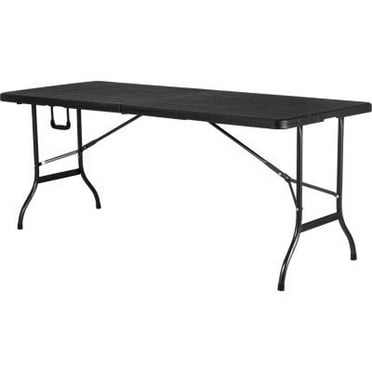 Mesa Plegable  1.80 Mts Tipo Maleta con Seguro Negra