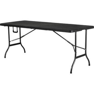 Genérico - Mesa Plegable 1.80 Mts Tipo Maleta Con Seguro Negra