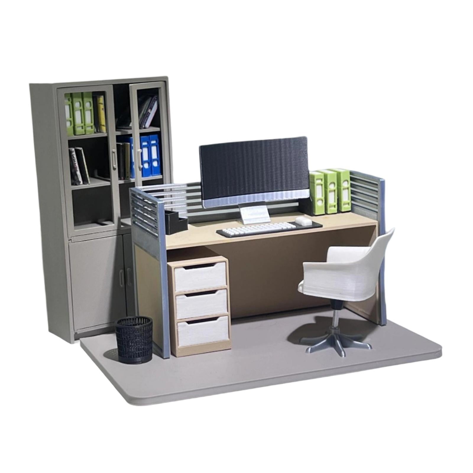 Magideal - Decoración De Casa De Muñecas Para Niños: 12 Mini Escritorios De Computadora, Modelo De Casa De Muñecas, Decoración, Juguetes En Miniatura, Colecciona Conjunto D