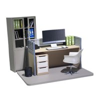 Magideal - Decoración De Casa De Muñecas Para Niños: 12 Mini Escritorios De Computadora, Modelo De Casa De Muñecas, Decoración, Juguetes En Miniatura, Colecciona Conjunto D