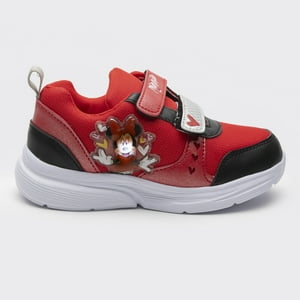 Zapatilla Con Luces Niña Corazones Rojo Disney