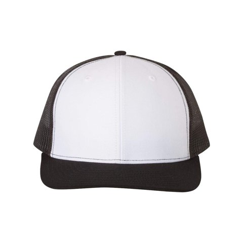 R Richardson - Gorra Richardson Snapback Trucker Ajustable Blanco/Negro
