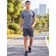 thumbnail image 2 of INSPIRE CHIC Camiseta Atlética para Hombre de Manga Corta Cuello Redondo Camisetas para Correr S Gris Oscuro, 2 of 5