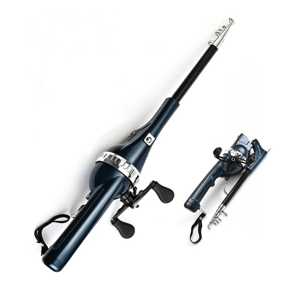 Combo de caña y carrete plegable xieyaxie 131 cm