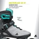 thumbnail image 3 of Patinaje en línea Rollerblade Macroblade 80 para mujer, gris/verde azulado, 3 of 6