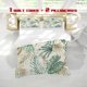 thumbnail image 1 of 3pcss Tropical Leaves Print 3pcs bedding Soft Duvet Cover And Two Pillowcases, 1 of 5
