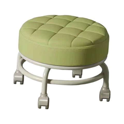 Magideal - Taburete De Asiento De Rodillo Bajo Taburete De Pedicura Ligero Fácil De Mover Taburete Pequeño Para Tareas Domésticas Mini Taburete Móvil Para Garaje Verde