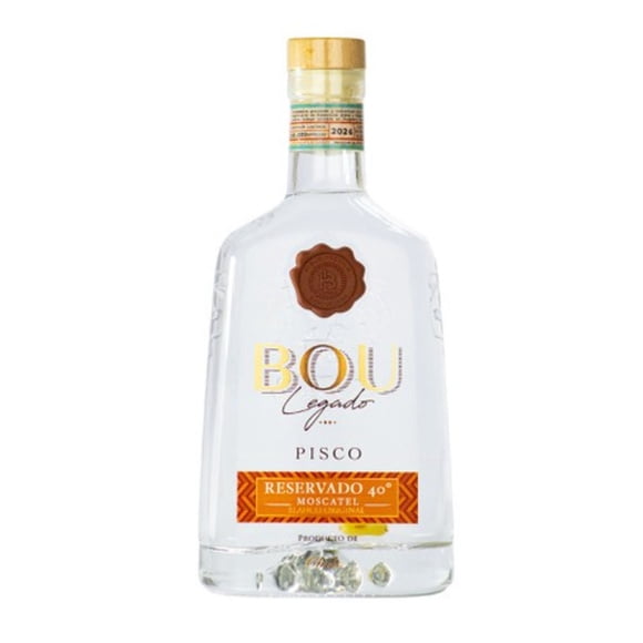 Pisco Botella Bou Legado Blanco Moscatel 40º, 750 ml