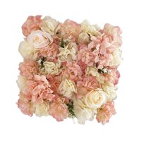Bothyi - Panel De Pared De Flores Artificiales Rosa Para Boda Decoración De Pared Interior Al Aire Libre Rosa Champán