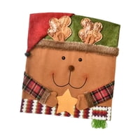 Magideal - Funda Trasera Para Silla De Navidad, Decoración Interior De Navidad, Protección Para Silla, Fácil De Instalar, Extraíble Para Suministros Diarios De I Reno