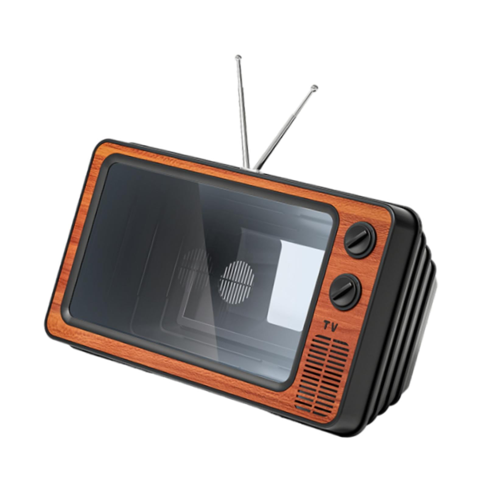 Magideal - Amplificador De Tv De 11" Con Diseño Retro, Pequeño Amplificador De Pantalla De Teléfono 3d, Regalo Para Papá, Amplificador De Pantalla Para Cualquier Madera Roja