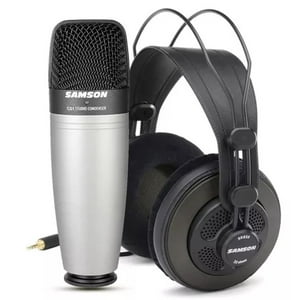 Pack De Estudio Microfono Y Audifono Samson Modelo C01 - Sr850