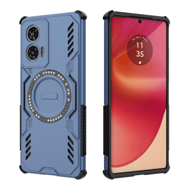 Funda FOXDOCK para Motorola Edge 50 Fusion 5G , magnética, resistente a golpes, con soporte, unisex, carga inalámbrica