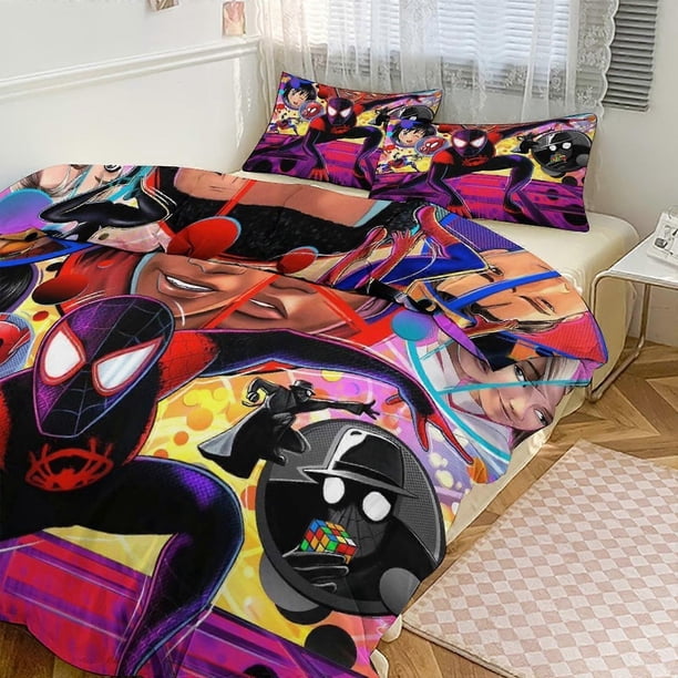 Ropa De Cama Spidean Para Niños Hombres Y Mujeres Tamaño Matrimonial Funda Nórdica Y Fundas De Almohada