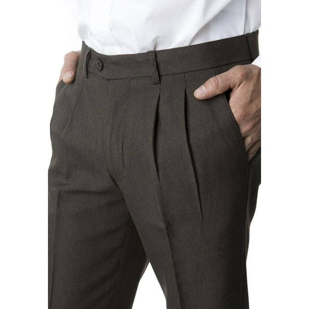 Pantalón Casimir Pinzado cafe 42