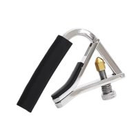 Bothyi - Cejilla De Guitarra Profesional De Silicona Antideslizante Portátil Fácil De Usar Accesorios Plata
