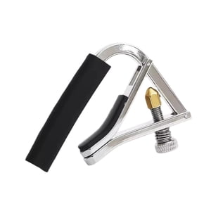 Bothyi - Cejilla De Guitarra Profesional De Silicona Antideslizante Portátil Fácil De Usar Accesorios Plata