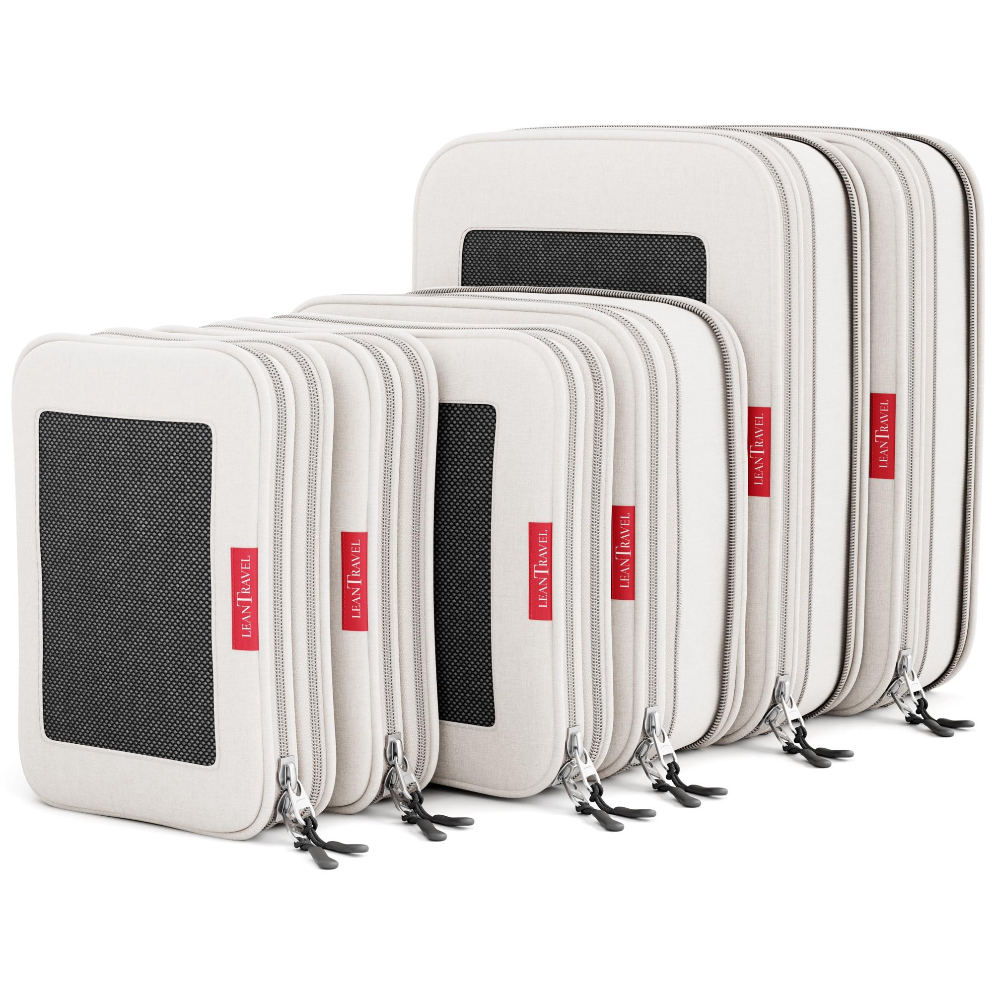 Cubos De Embalaje De Compresión Leantravel, Paquete De 6 (2l+2m+2s), Arena