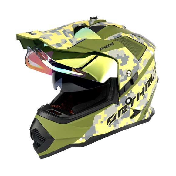 Casco Orthrus Dual Sport DOT para Adultos, Visor UV XL