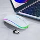 thumbnail image 3 of Mouse inalámbrico Bluetooth WREANU recargable con luces LED, 3 of 7