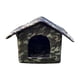 thumbnail image 3 of Casa para gatos al aire libre, camas impermeables para gatos domésticos, perrera para perros pequeños, casa para gatitos, muebles de invierno, refugio , camuflaje Verde, 3 of 5