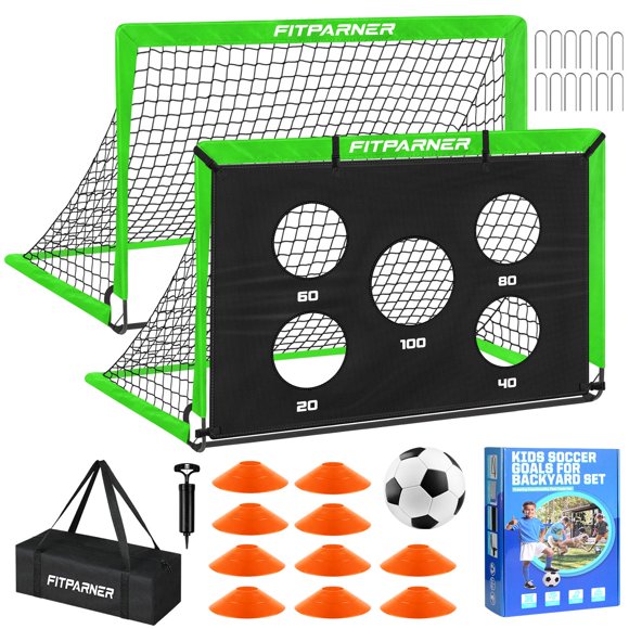 Portería de fútbol FITPARNER, 122 x 91 cm, red, entrenamiento con objetivo